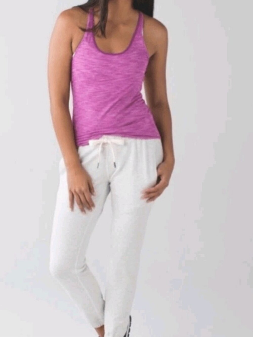 Lululemon Racerback Tank Top Heathered Plum Violet Size: 4